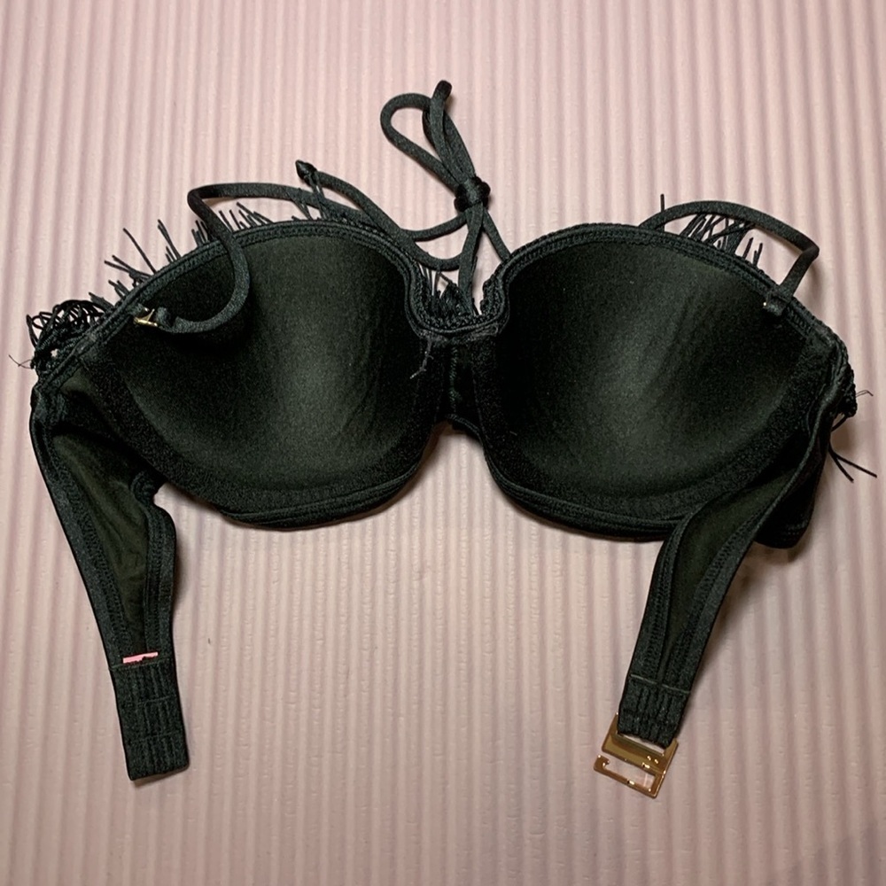 {Victoria’s Secret} Boho Black Fringe Bikini Top - Picture 4 of 4